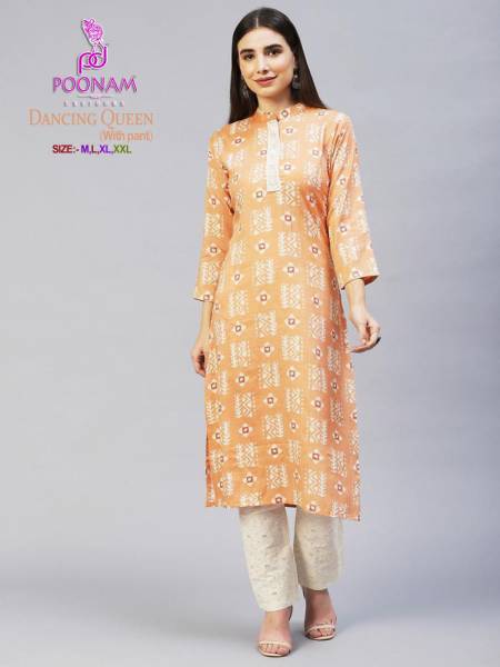 Dancing Queen By Poonam Kurti With Bottom Catalog
